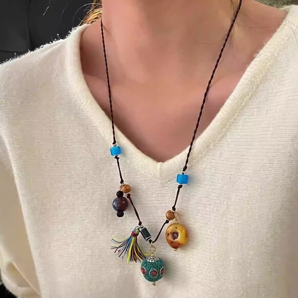 Colorful Beaded Necklace - Picture 1 of 2